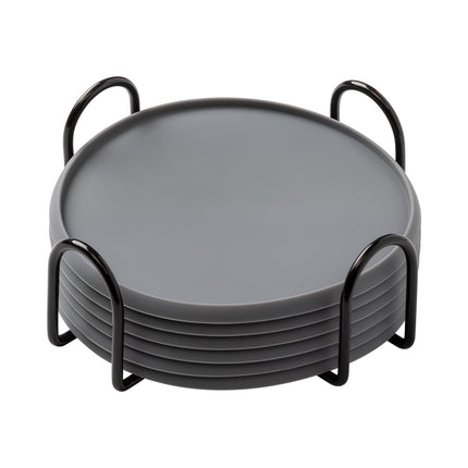 Wholesale Round 10cm Silicone Coaster Set with Cup Holder for Storing Food-Grade Tea Cups