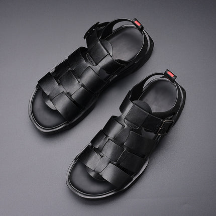 Roman Sandals for Men 2023 Summer New High-Top Casual Leather Shoes Outdoor Trendy Stylish Outdoor Wear 4885-Y