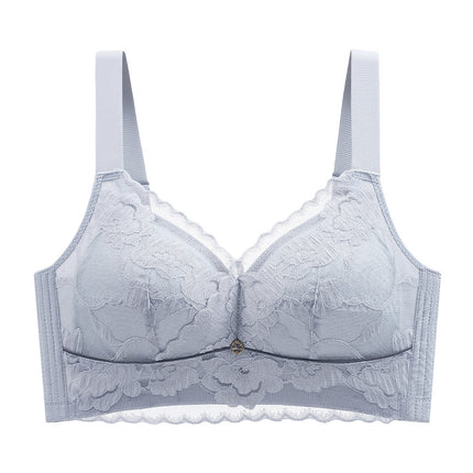 Large Chest Shown Small Underwear Women's Ultra-thin Full Cup Breast Anti-sagging Adjustable Summer Bra