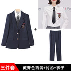 navy blue suit + shirt + pants / S