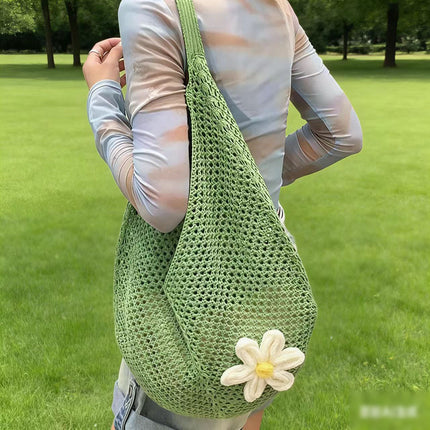 Large-Capacity Bag for Women 2025 New Versatile One-Shoulder Seaside Vacation Beach Bag Woven Straw Commuter Tote Bag