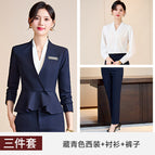 navy blue Suit Shirt Pants / S
