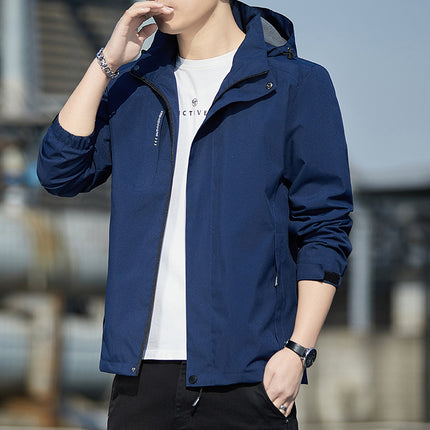 Jacket Outdoor Winter Jacket Men's Velvet Thickeneded Cotton Coat Windproof Warm Waterproof Cold-Proof Clothing Large Size Mountaineering Clothing