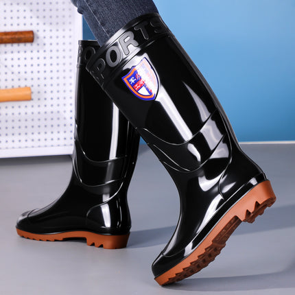 Men's Rain Boots with Integrated Design, Waterproof, Non-Slip, Available in Multiple Heights, Suitable for Labor Protection, Industrial and Mining Use, Rubber Shoes, Men's Water Boots, Work Shoes