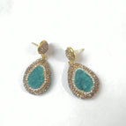 Peacock blue earrings