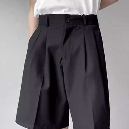 2025 Summer Thin Breathable Unisex Five-Point Shorts Solid Color Loose Casual Comfortable Suit Shorts