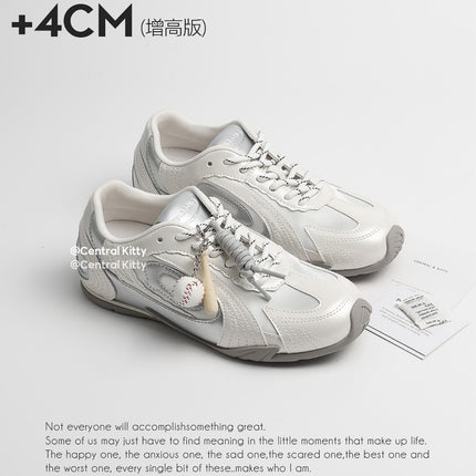 Retro Versatile Baseball Training Shoes for Women 2025 Autum New Breathable Thin-Soled Casual Sports Racing Forrest Gump Shoes