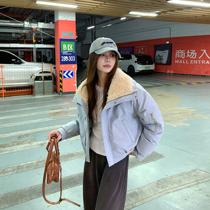 2025 Winter Thickened Warm Cotton Coat Korean Style Short Fashion Versatile Puffer Jacket Plus Size Student Extreme Cold Coat