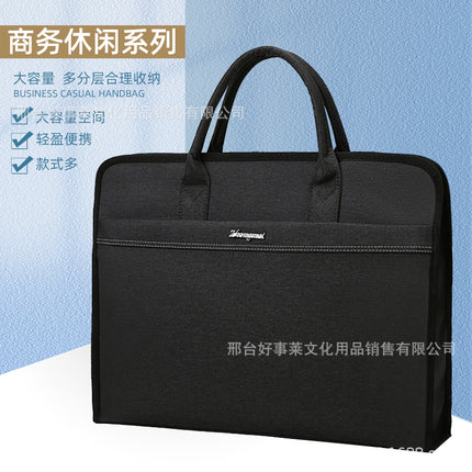 Multi-functional Briefcase Storage Handbag File Bag Large Capacity Meeting Bag Business Office Storage File Bag