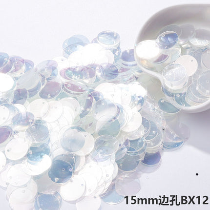 15mm round side hole bright piece hanging piece dance clothing bags and other clothing accessories diy accessories belly dance decorative piece