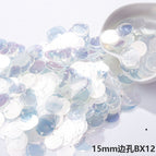 15mm side hole [small package 10g, about 100 pieces] / Bx12 crystal white