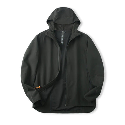 Autumn Men's Sports Breathable Jacket Back Mesh Structure Comfortable Moisture Permeable Self-storage Loose Casual Jacket