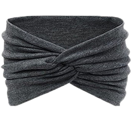 Amazon Wide Knitted Hair Band Yoga Sports Hair Band Pregnant Women Windproof Headscarf Elastic Anti-sweat Cross Hair Band Women