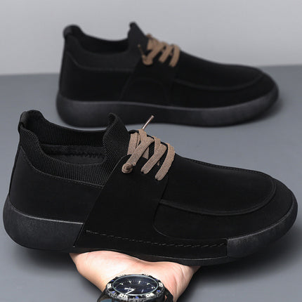 Men's Shoes Autum New Soft Leather Casual Shoes Men's Versatile Breathable Sneakers Soft Sole Comfortable Slip-On Loafers