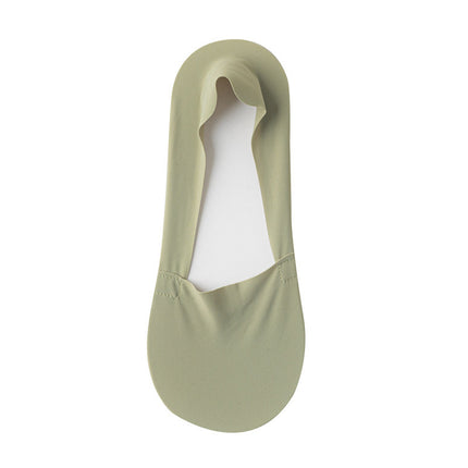 Women's Summer Thin Boat Socks, Solid Color, Low-Cut Invisible Socks, Silicone Non-Slip, Anti-Drop, Short Tube Seamless Cotton Socks
