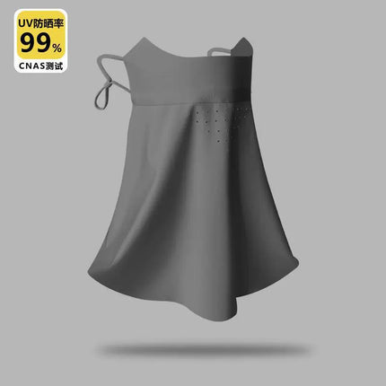 Summer New Traceless Anti-UV Women's Ice Silk Breathable Sunscreen Full Face Sunshade Mask Neck Face Gini