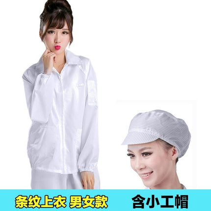 Electrostatic Clothing Top Dust-proof Clothing Split Set for Men and Women Blue and White Dust-free Clothes Lacquer Foxconn Short Work Clothes
