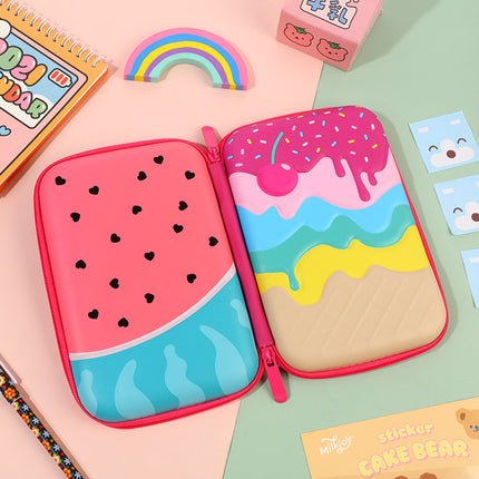 Student Cartoon Stationery Box Large Capacity Storage Box 3D Stationery Bag Cute Pencil Box Creative Pencil Bag