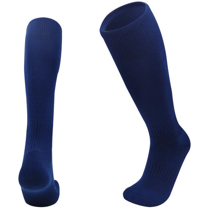 Solid color professional football socks men's non-slip stockings sweat absorbent towel bottom sports socks knee high socks wholesale