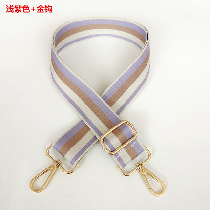 Thickened Color Stripe Wide Shoulder Strap Adjustable Shoulder Crossbody Bag Strap Small Fresh Women's Bag Extended Belt Wholesale Belt