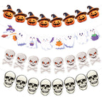 Halloween flag (ghost + skull + skeleton + pumpkin)