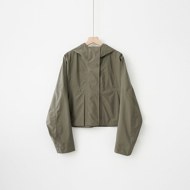 Lulu's Same Style Women's Jacket, Outdoor Jacket, Laminated Loose Hooded Raincoat, Windproof and Waterproof Jacket