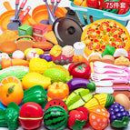[back] large pizza cutting fun 75-piece set [thick]