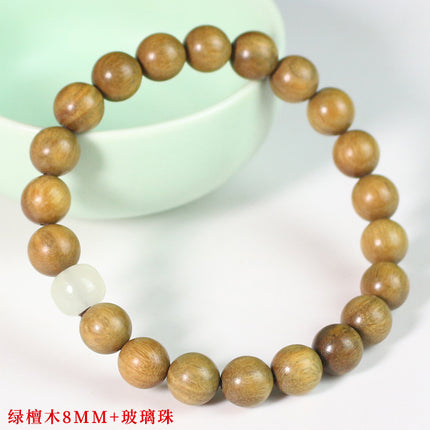 Multi-treasure beads bracelet luminous bamboo bead bracelet women's literary and artistic small fresh jewelry ebony sandalwood green sandalwood rosewood