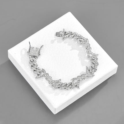 Thorn Spiny Flame Cuban Chain Cross-Border Hip-Hop Trendy Men's Cuban Chain Necklace Dropshipping