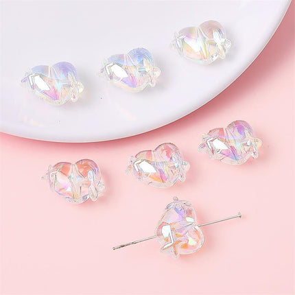 Cross-border hot acrylic colorful stars love beads bracelet necklace beads handmade DIY jewelry accessories wholesale