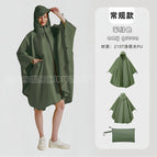 Basket cape raincoat military green