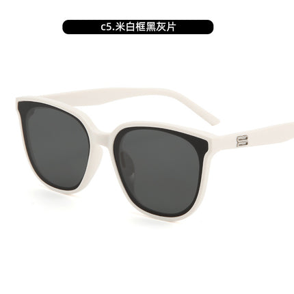New Trendy GM Sunglasses Women's Trendy Korean Style High-end Sense Square Large Frame Black Sunglasses Men's Sun Protection UV Protection