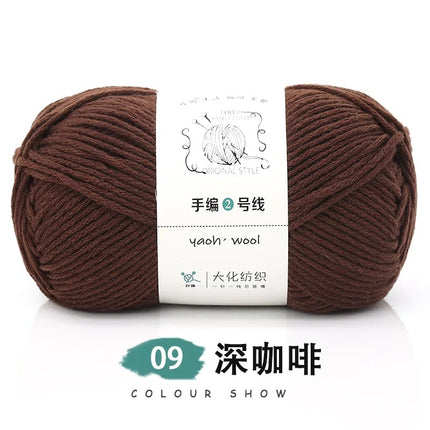 Doll hand-knitted No. 2 handmade wool woven scarf HAT medium thick coat stick needle DIY6 strand wool wholesale