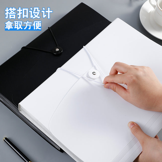 Double-Layer A4 Accordion File Folder, Large Capacity Multi-Layer Document Organizer, Student Insert Pages, Test Paper Holder, Receipt Storage