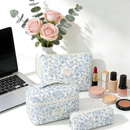 Large-Capacity Partitioned Makeup Bag, High-End Portable Storage Bag, Wholesale in Stock, Exclusively for Cross-Border Sales, Supports Labeling and Dropshipping