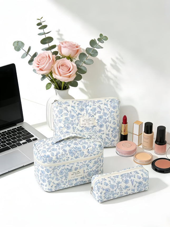 Large-Capacity Partitioned Makeup Bag, High-End Portable Storage Bag, Wholesale in Stock, Exclusively for Cross-Border Sales, Supports Labeling and Dropshipping