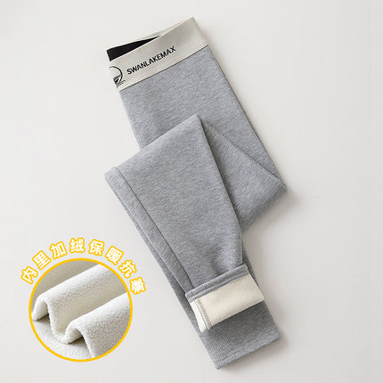 Autumn and Winter New Women's Leggings Swan Waist fleece-lined Thickened Tight Pants Warm Threaded Pants Pencil Leggings