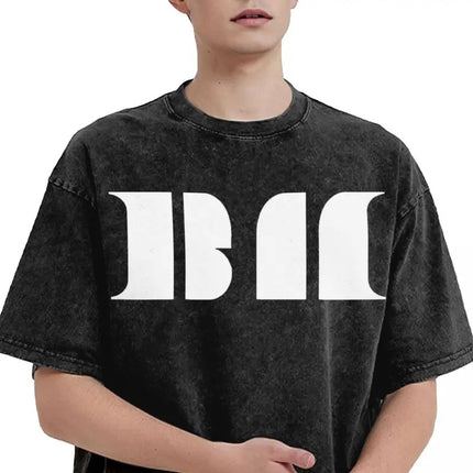 Harajuku Washed Shirt Babymonster Group Logo Fan Art Outfit