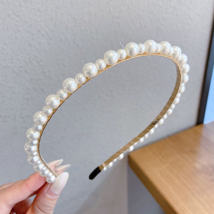 Internet Red Square Explosions Contrast Braid Head Band Wide Edge Non-Slip High-Level Hair Band 2023 New Style Hair Card for Women