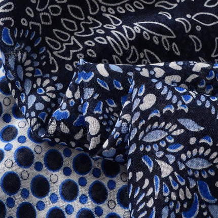 2023 New Sunscreen Beach Towel Travel Outer Wear Shawl Ethnic Style Xizang Blue Cashew Flower Cotton Linen Hand Scarf
