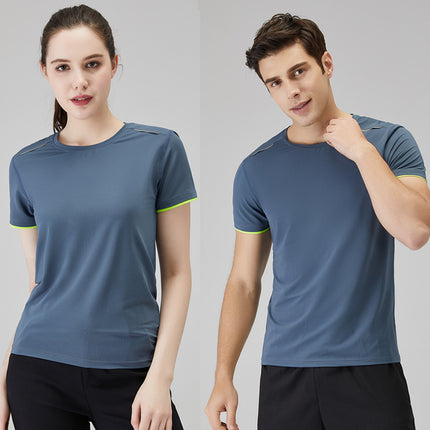 Loose Crewneck Running Basketball Short-sleeved Sports Class Clothes Cool-feeling Quick-drying Summer League Building Sports T-shirt
