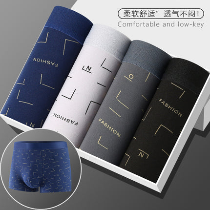 [Factory Direct Supply] Men's Underwear Men's Boxer Youth Mid-Waist Boxer Boys Large Size Pants Shorts Head