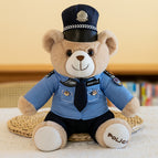 25cm [ready stock high quality] / Rabbit fur brown police bear