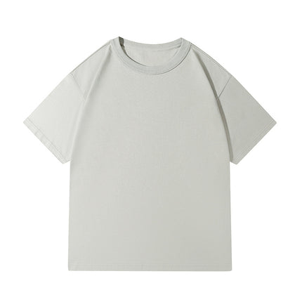 Sanben needle 300g heavy T-shirt cotton drop shoulder European size loose national fashion youth cotton round neck T-shirt custom printing