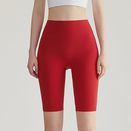 Weiman Nude Yoga Shorts Women's Hip Lifting Quick-Drying Sports Fitness Cycling Pants Outer Wear Tight Five-Point Yoga Pants Summer