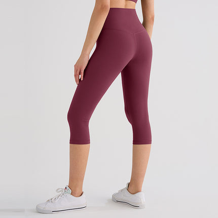 Runa Pulse Brushed Non-Stick Yoga Pants Women's Moisture-Absorbent Running and Cycling Fitness Sports Tight Cropped Pants