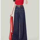 Thick velvet denim blue extension / XS