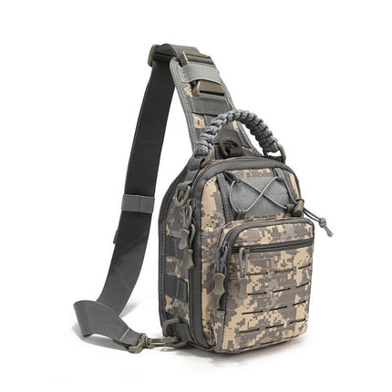 Explosive Outdoor Tactical Chest Bag Multifunctional Waterproof Camping Chest Bag Men's and Women's Shoulder Bag Crossbody Bag Mountain Climbing Fishing Bag