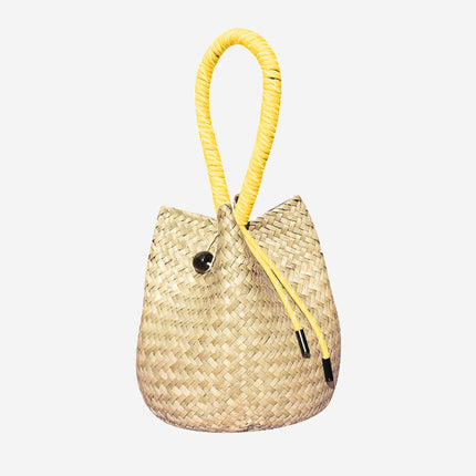 Chinese Red Festive Wedding Straw Woven Bag Bridesmaid Gift Bag Wedding Candy Box Handmade Woven Women's Shoulder Bag