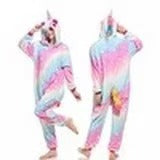 Mixed Batch Adult Children's Autumn and Winter Siaman Pajamas Tianma Unicorn Cartoon Cute Siaman Outer Wear Home Clothes